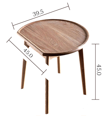 ウォールナット材サイドテーブルサイズ